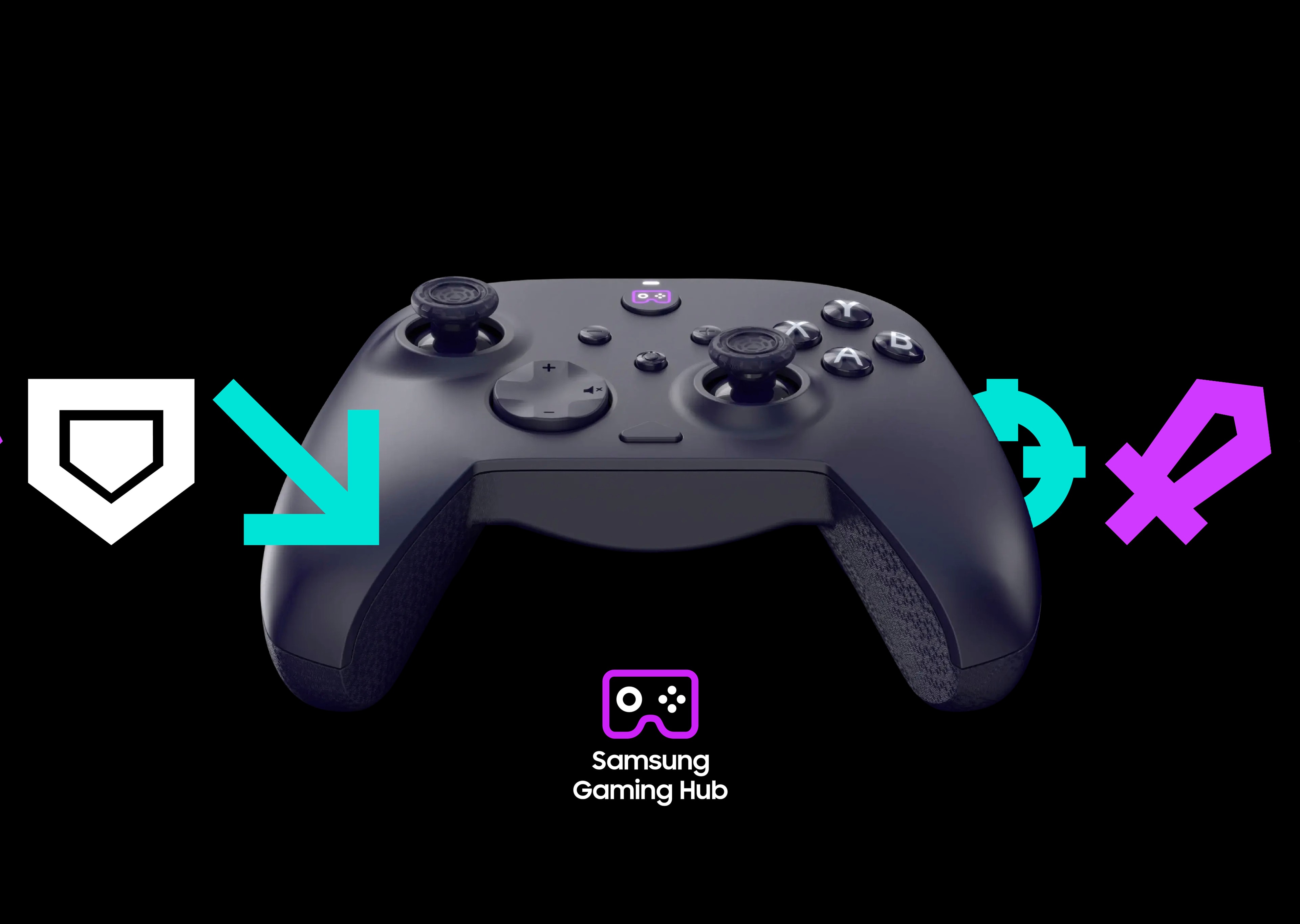 Samsung Logo, controller and icons