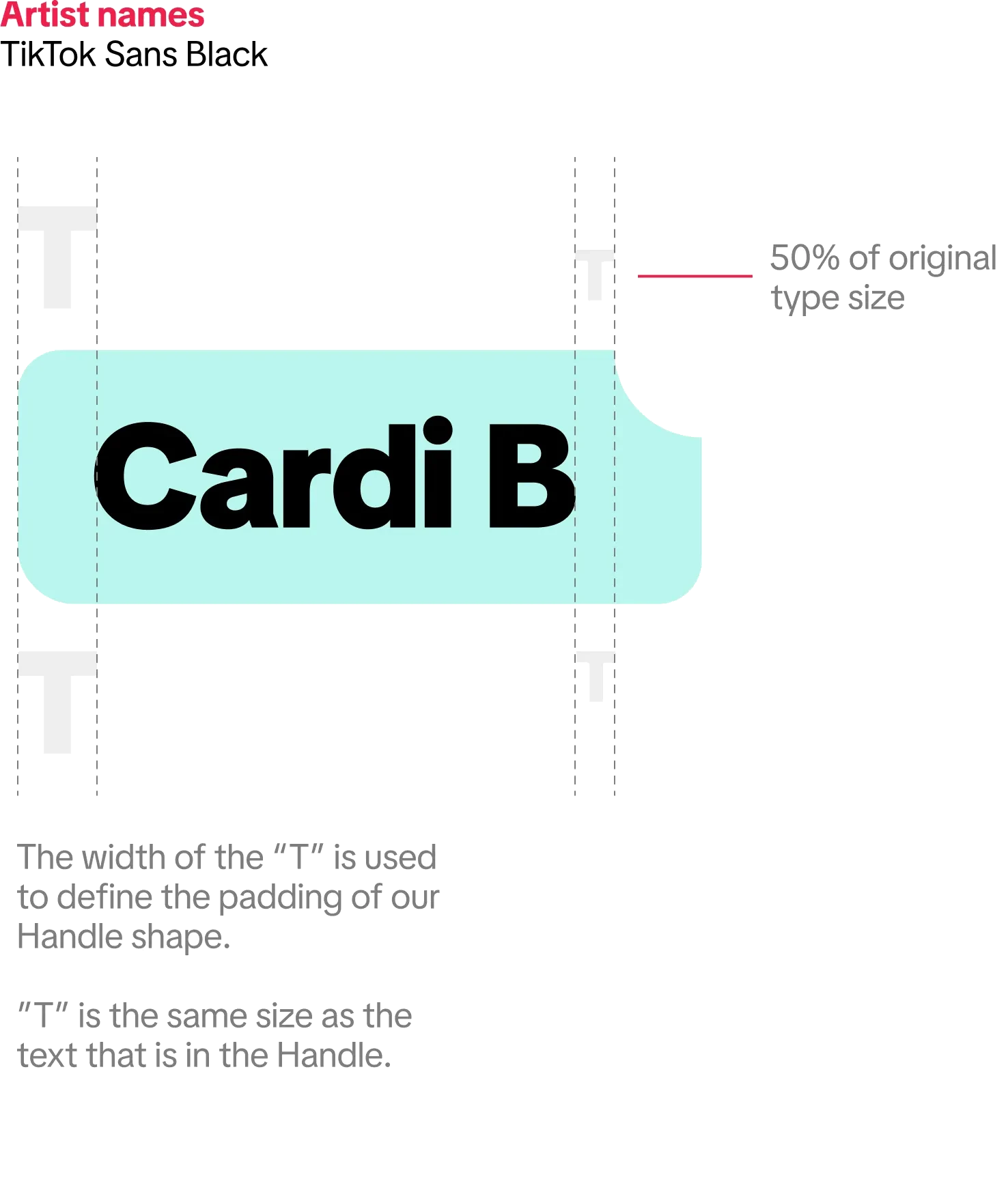 Handle construction specimen — Cardi B